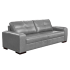 Sofá Decorativo 2 Lugares Turim 150cm Couro Cinza G58 - Gran