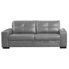 Sofá Decorativo 2 Lugares Turim 150cm Couro Cinza G58 - Gran