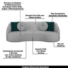 Sofá Decorativo 318cm Com Almofadas Redondas Clarke Linho Cin