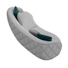 Sofá Decorativo 318cm Com Almofadas Redondas Clarke Linho Cin