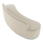 Sofá Decorativo 3 Lugares 180cm Bélgica Curvo Veludo Creme G1