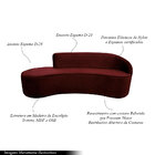 Sofá Decorativo 3 Lugares 210cm Abby Encosto Direito Curvo Ve