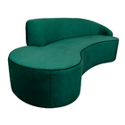 Sofá Decorativo 3 Lugares 210cm Abby Encosto Direito Curvo Ve