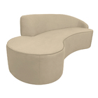 Sofá Decorativo 3 Lugares 210cm Abby Encosto Direito Curvo Ve