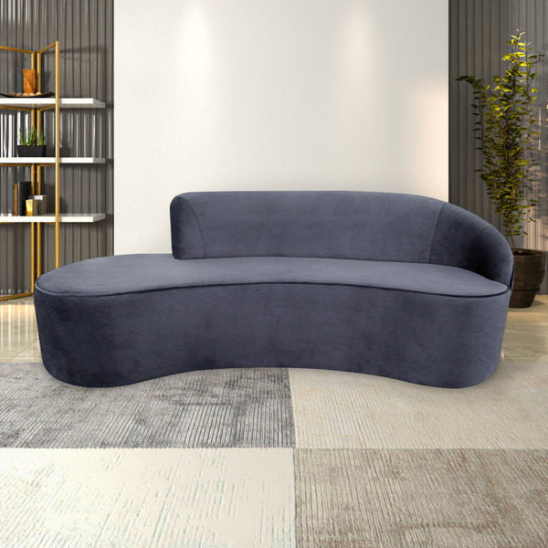 Sofá Decorativo 3 Lugares 210cm Abby Encosto Direito Curvo Ve