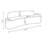 Sofá Decorativo 3 Lugares 210cm Bélgica Curvo Linho Bege G15