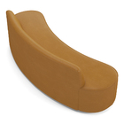 Sofá Decorativo 3 Lugares 210cm Bélgica Curvo Pu Caramelo G15