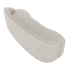 Sofá Decorativo 3 Lugares 210cm Joel Curvo Com Encosto Linho