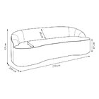 Sofá Decorativo 3 Lugares 210cm Joel Curvo Com Encosto Pu Car