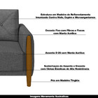 Sofá Decorativo 3 Lugares 220cm Maragogi Linho Chumbo G45 - G