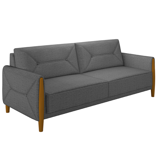 Sofá Decorativo 3 Lugares 220cm Maragogi Linho Chumbo G45 - G
