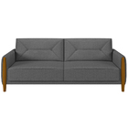 Sofá Decorativo 3 Lugares 220cm Maragogi Linho Chumbo G45 - G