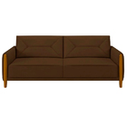 Sofá Decorativo 3 Lugares 220cm Maragogi Veludo Marrom G45 -