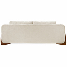 Sofá Decorativo 3 Lugares 220cm Pés Em Madeira Buzz Linho Off