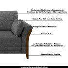 Sofá Decorativo 3 Lugares 222cm Market Linho Chumbo G45 - Gra