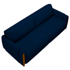 Sofá Decorativo 3 Lugares 223cm Maceió Veludo Azul Marinho G4