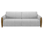 Sofá Decorativo 3 Lugares 223cm Maceió Veludo Cinza G45 - Gra