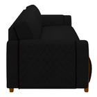 Sofá Decorativo 3 Lugares 223cm Maceió Veludo Preto G45 - Gra