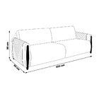 Sofá Decorativo 3 Lugares 223cm Maceió Veludo Verde G45 - Gra