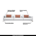 Sofá Decorativo 3 Lugares 228 Cm Yume Veludo Off White G05 -