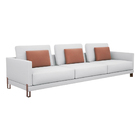 Sofá Decorativo 3 Lugares 228 Cm Yume Veludo Off White G05 -