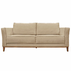 Sofá Decorativo 3 Lugares 230cm Pés Em Madeira Tarantino Linh