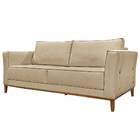 Sofá Decorativo 3 Lugares 230cm Pés Em Madeira Tarantino Linh