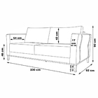 Sofá Decorativo 3 Lugares 230cm Pés Em Madeira Tarantino Linh