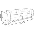 Sofa Decorativo 3 Lugares 240 Cm Bugatti Boucle Moll