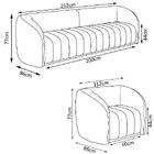 Sofá Decorativo 3 Lugares 252cm E Poltrona Meris M22 Bouclê B