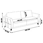 Sofá Decorativo 3 Lugares Bolero Linho Bege Corvin Marrom G45