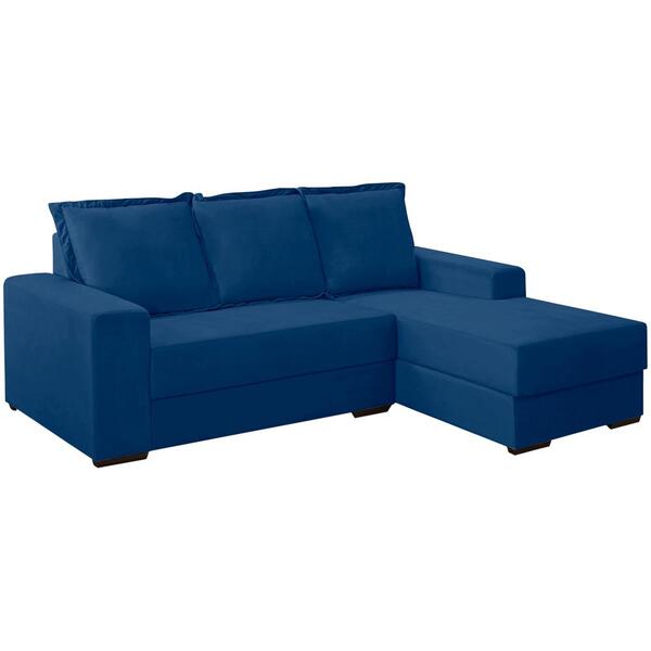 Sofa Decorativo 3 Lugares Com Chaise Alasca Veludo Vermelho S