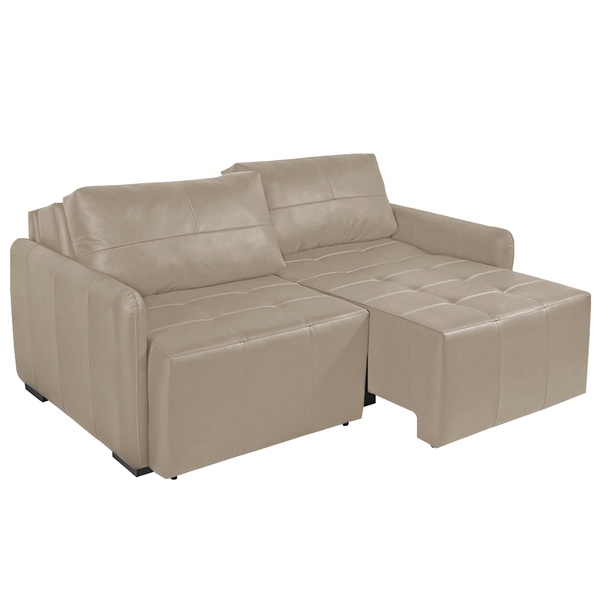 Sofá Decorativo 3 Lugares Sala De Estar 220cm Reclinável E Re