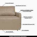 Sofá Decorativo 3 Lugares Sala De Estar 220cm Reclinável E Re