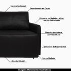 Sofá Decorativo 3 Lugares Sala De Estar 220cm Reclinável E Re