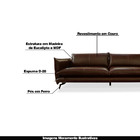 Sofá Decorativo 3 Lugares Sala De Estar 240cm Beaune Couro Ca