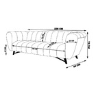 Sofá Decorativo 3 Lugares Scooby Pés Em Madeira Veludo Rosê G