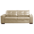 Sofá Decorativo 3 Lugares Turim 200cm Couro Bege G58 - Gran B