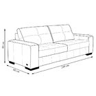 Sofá Decorativo 3 Lugares Turim 200cm Couro Bege G58 - Gran B