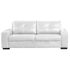 Sofá Decorativo 3 Lugares Turim 200cm Couro Branco G58 - Gran