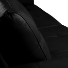 Sofá Decorativo 3 Lugares Turim 200cm Couro Preto G58 - Gran