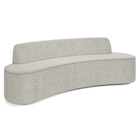 Sofá Decorativo 4 Lugares 230cm Bélgica Curvo Boucle Branco G