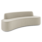 Sofá Decorativo 4 Lugares 260cm Bélgica Curvo Veludo Creme G1