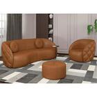 Sofá Decorativo 4 Lugares 318cm Com Almofadas E Poltrona Zion