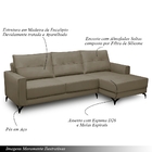 Sofá Decorativo 4 Lugares Com Chaise Rebecca 265cm Veludo Cas