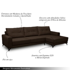 Sofá Decorativo 4 Lugares Com Chaise Rebecca 285cm Veludo Mar