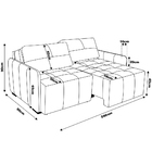 Sofá Decorativo 4 Lugares Sala De Estar 240cm Reclinável E Re