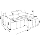 Sofá Decorativo 4 Lugares Sala De Estar 260cm Reclinável E Re