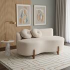 Sofá Decorativo Curvo Orgânico Living Boucle Bege - Montanari