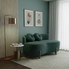 Sofá Decorativo Curvo Orgânico Living Veludo - Montanaris Dec